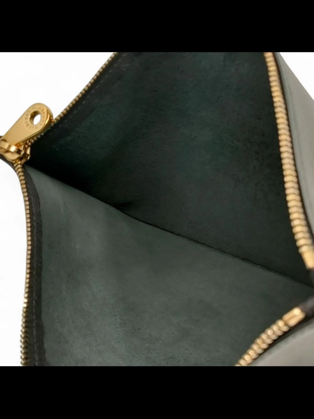 Mulberry Black Leather Toiletry Pouch with Perforated Tree Motif